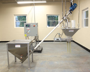 AFC Batch-Weigh powder transfer system in test lab