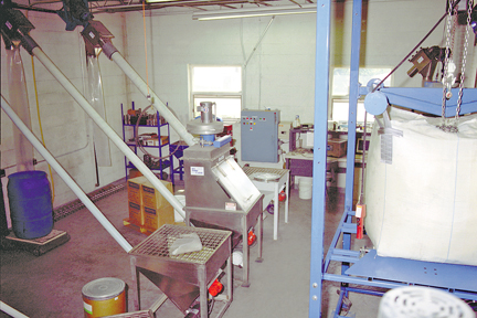 Powder handling test laboratory at Automated Flexible Conveyor, NJ