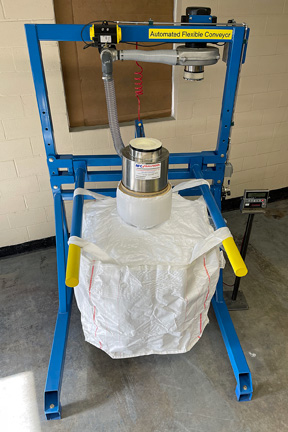 AFC bulk bag filler shown with integrated weighing