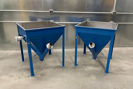 AFC custom powder handling hoppers